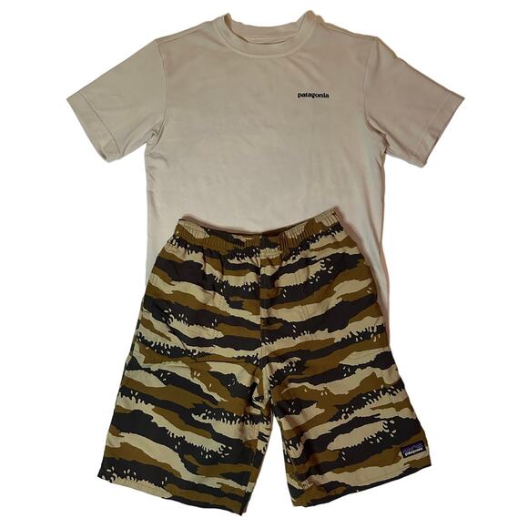 Bundle of Patagonia Kid's Large Shorts and Medium T-Shirt - Picture 1 of 14